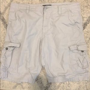 Gray cargo shorts